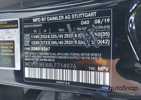 2020 Mercedes-Benz Glc 300 Coupe 4Matic z USA, uszkodzony, nr VIN WDC0J8EB8LF714976